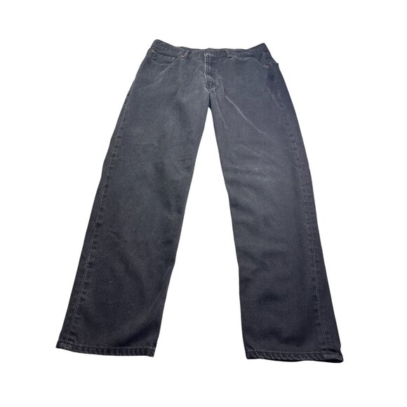 Levis 550 Mens Relaxed Fit Jeans W38 L34 Black Denim Cotton - Picture 1 of 4